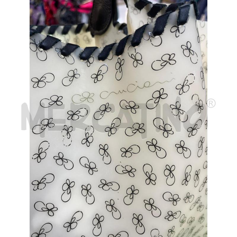 BORSA DONNA CRUCIANI RIFINITURE IN PELLE NERA | Mercatino dell'Usato Ciampino 5