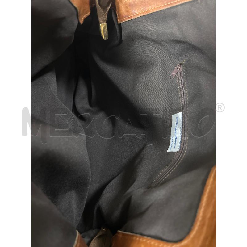 BORSA DONNA ENRICO DELLA ROVERE MARRONE PELLE | Mercatino dell'Usato Ciampino 3