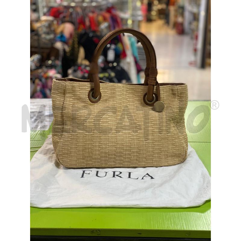 BORSA DONNA FURLA BEIGE E MARRONE | Mercatino dell'Usato Ciampino 1