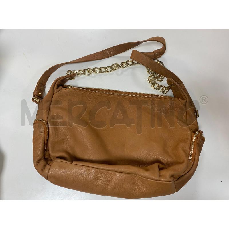 BORSA DONNA FURLA PELLE MARRONE CATENA DORATA  | Mercatino dell'Usato Ciampino 2