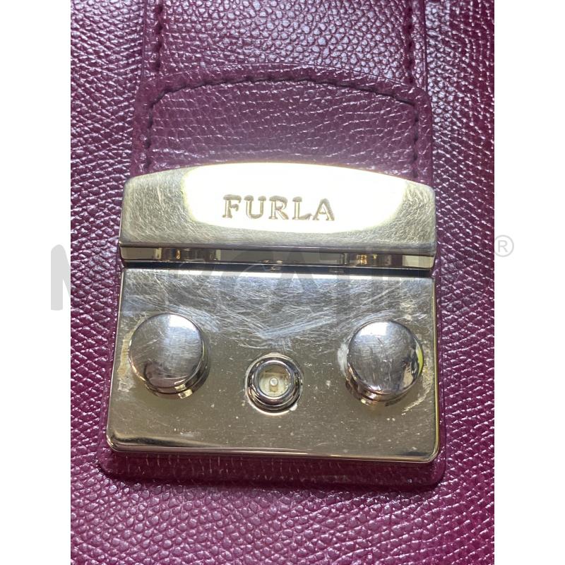 BORSA DONNA FURLA VIOLA DIFETTO MANICO | Mercatino dell'Usato Ciampino 3