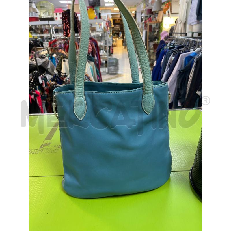 BORSA DONNA IN PELLE GIANFRANCO SISTI CELESTE | Mercatino dell'Usato Ciampino 1