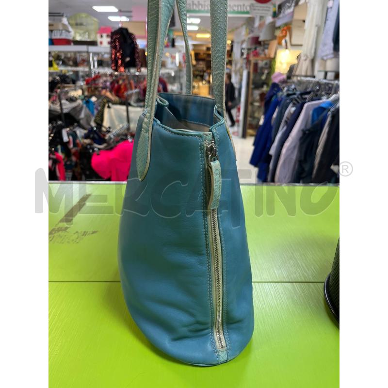 BORSA DONNA IN PELLE GIANFRANCO SISTI CELESTE | Mercatino dell'Usato Ciampino 2
