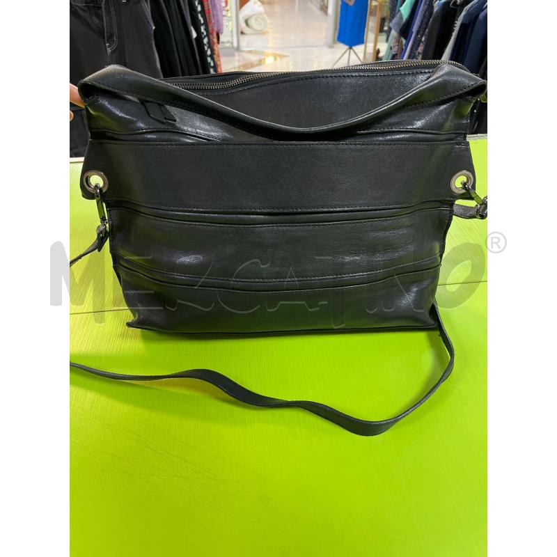 BORSA DONNA MALLONI PELLE NERA  | Mercatino dell'Usato Ciampino 1