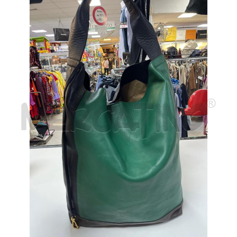 BORSA DONNA MARNI IN PELLE NERA VERDE E MARRONE | Mercatino dell'Usato Ciampino 2