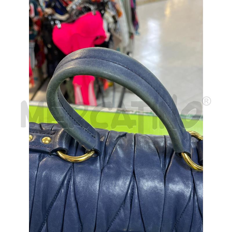 BORSA DONNA MIU MIU IN PELLE BLU | Mercatino dell'Usato Ciampino 2