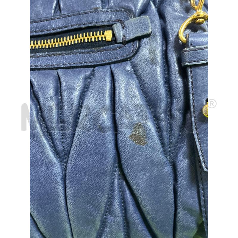 BORSA DONNA MIU MIU IN PELLE BLU | Mercatino dell'Usato Ciampino 5