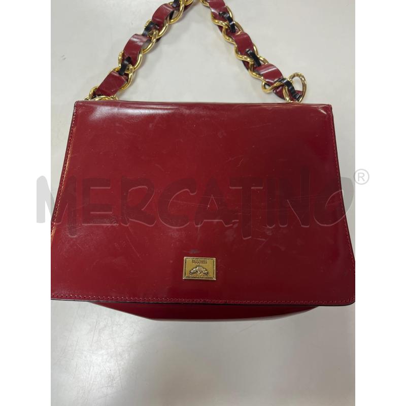 BORSA DONNA MOSCHINO ROSSA NERA QUALCHE DIFETTO | Mercatino dell'Usato Ciampino 3