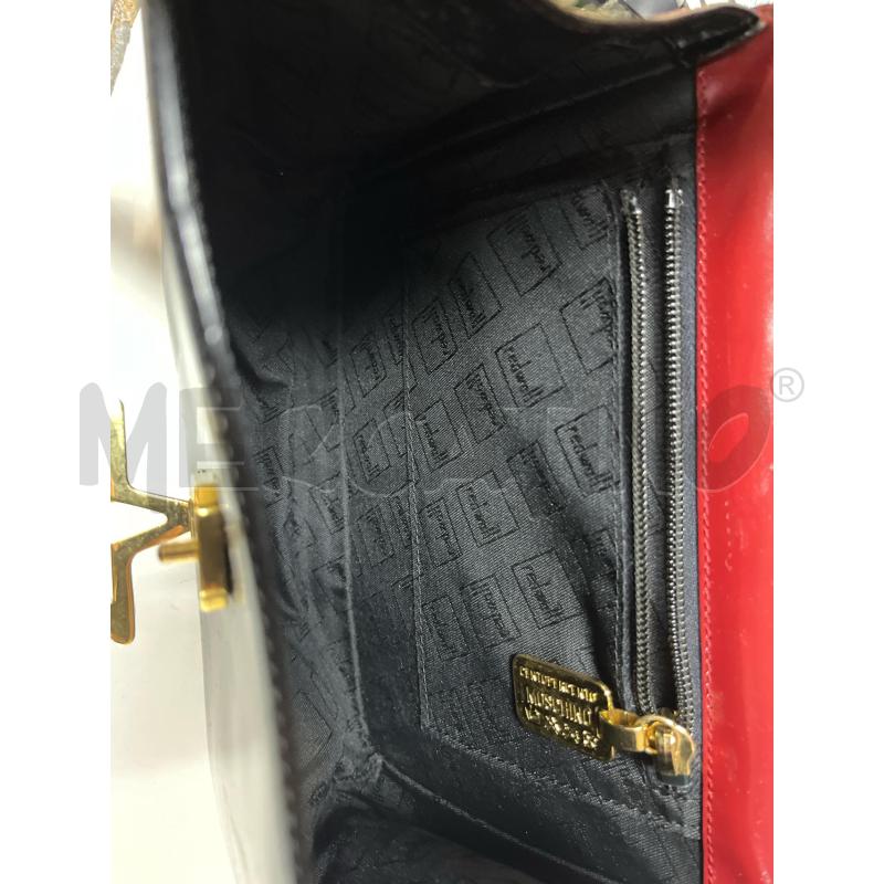 BORSA DONNA MOSCHINO ROSSA NERA QUALCHE DIFETTO | Mercatino dell'Usato Ciampino 4