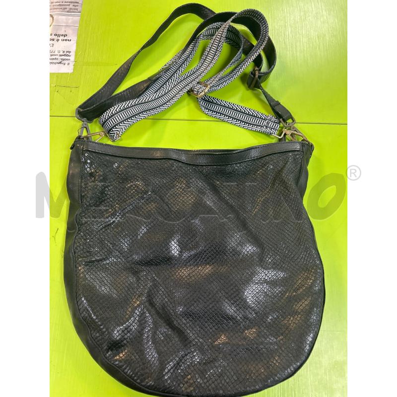 BORSA DONNA NERA IN PELLE 2CHIC CON DOPPIA TRACOLLA | Mercatino dell'Usato Ciampino 1