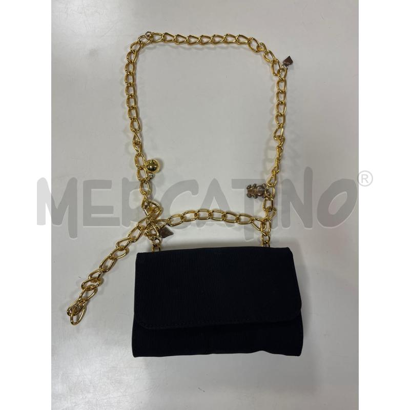 BORSA DONNA PANCALDI NERA TRAC DORATA | Mercatino dell'Usato Ciampino 1
