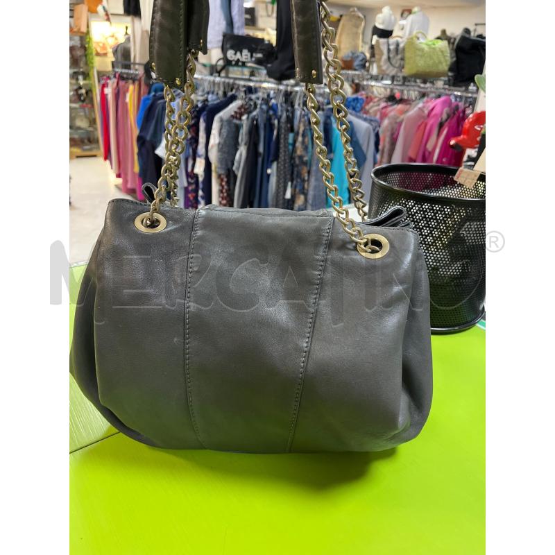 BORSA DONNA STUART WEITZMAN GRIGIA PELLE | Mercatino dell'Usato Ciampino 3