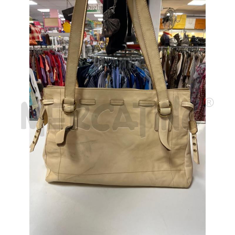 BORSA DONNA THE BRIDGE GRANDE BEIGE PELLE MACCHIE | Mercatino dell'Usato Ciampino 3