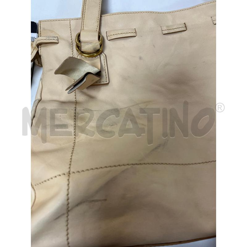 BORSA DONNA THE BRIDGE GRANDE BEIGE PELLE MACCHIE | Mercatino dell'Usato Ciampino 4