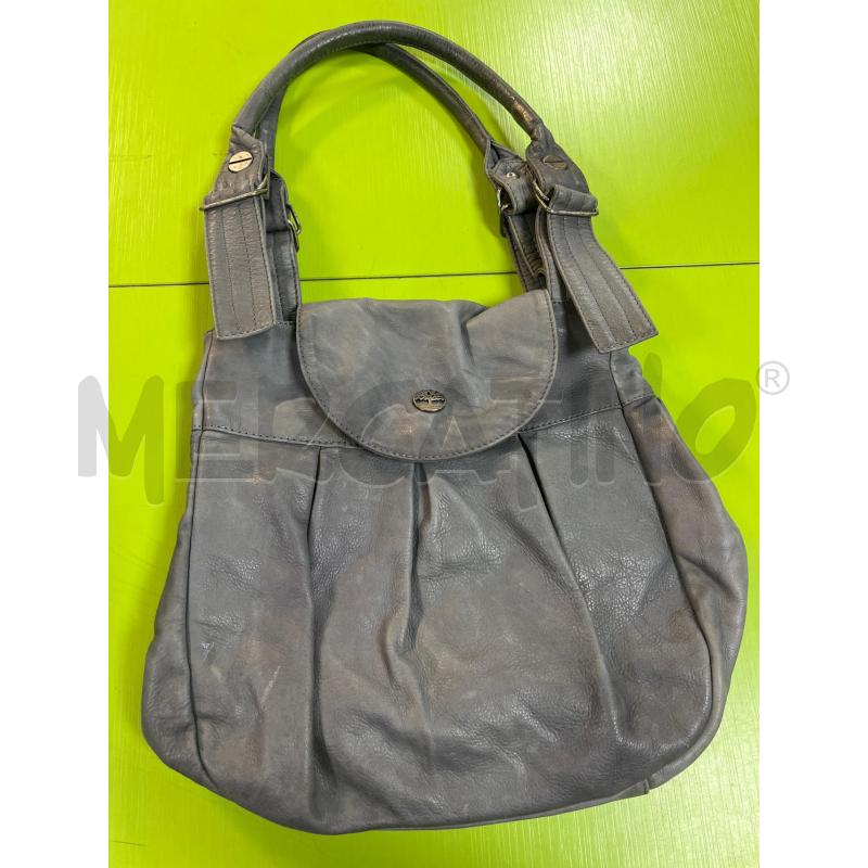 BORSA DONNA TIMBERLAND GRIGIA PELLE | Mercatino dell'Usato Ciampino 1