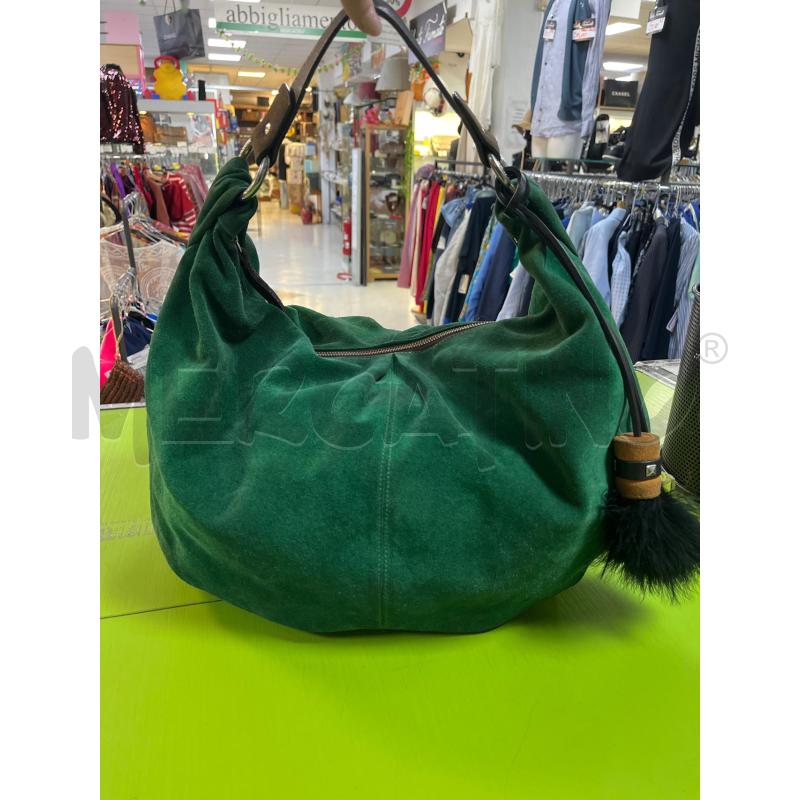 BORSA DONNA TOSCA BLU VERDE SCAMO PELLE | Mercatino dell'Usato Ciampino 1