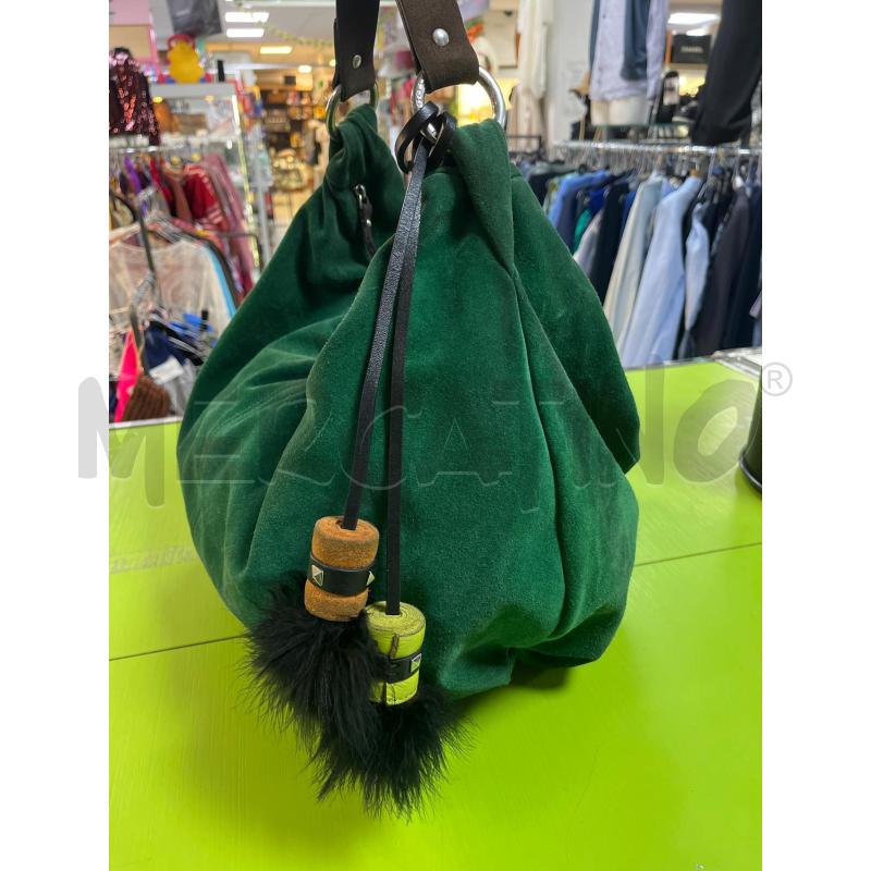 BORSA DONNA TOSCA BLU VERDE SCAMO PELLE | Mercatino dell'Usato Ciampino 2