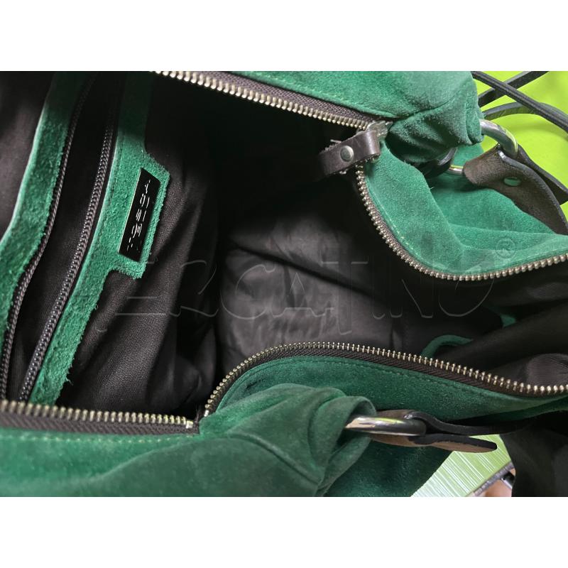 BORSA DONNA TOSCA BLU VERDE SCAMO PELLE | Mercatino dell'Usato Ciampino 4