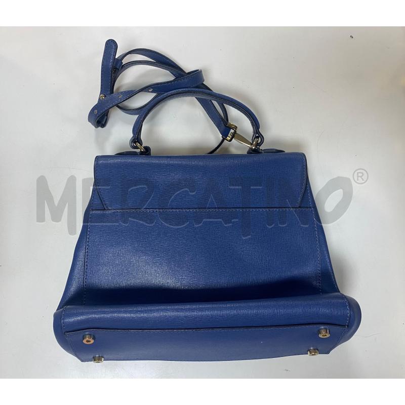 BORSA DONNA TRACOLLA COCCINELLE BLU PELLE | Mercatino dell'Usato Ciampino 2
