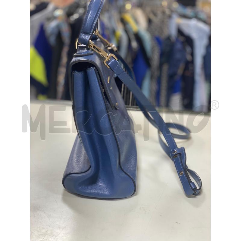 BORSA DONNA TRACOLLA COCCINELLE BLU PELLE | Mercatino dell'Usato Ciampino 3