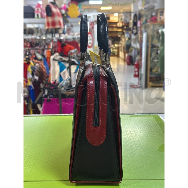 BORSA DONNA TROIANI NUOVA PELLE NERO ROSSO | Mercatino dell'Usato Ciampino 4