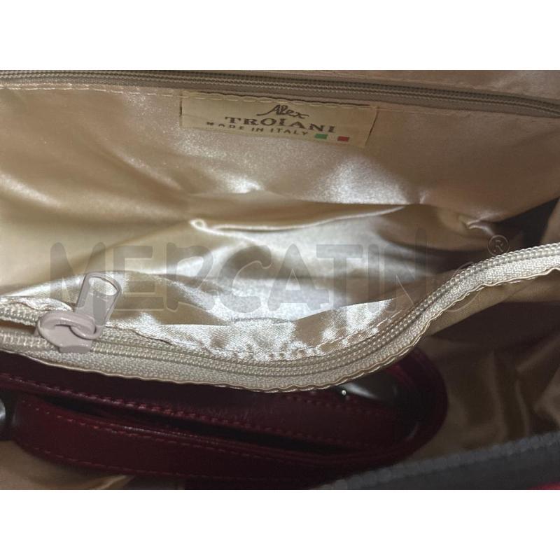 BORSA DONNA TROIANI NUOVA PELLE NERO ROSSO | Mercatino dell'Usato Ciampino 5