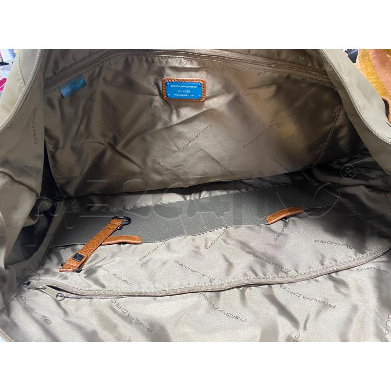 BORSONE PIQUADRO MARR. RIF ARANCIO PELLE  | Mercatino dell'Usato Ciampino 4