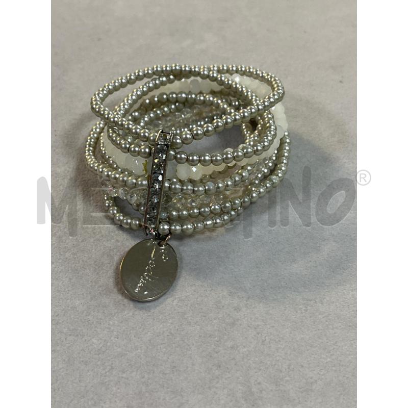 BRACCIALE SODINI PERLINE GRIGIE BIANCHE  | Mercatino dell'Usato Ciampino 1