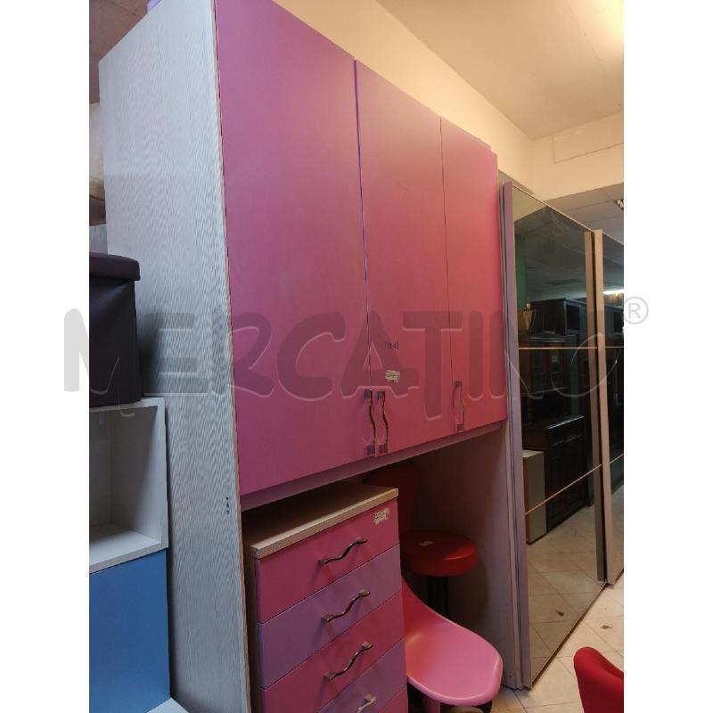 CAMERETTA A PONTE MORETTI ROSA E WENGHE 3 ANTE | Mercatino dell'Usato Ciampino 1
