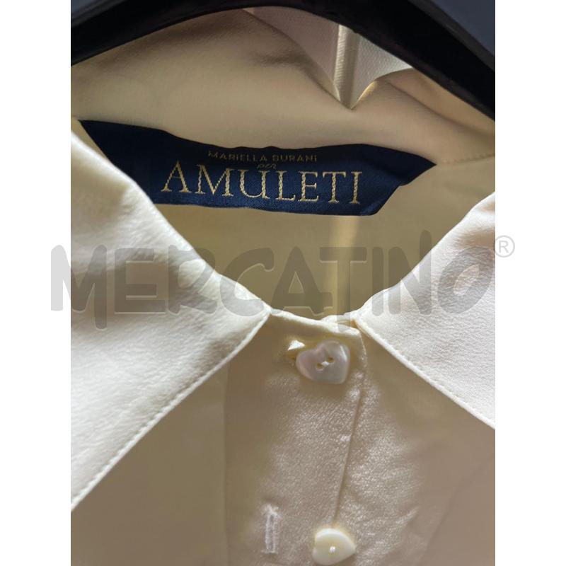 CAMICIA DONNA AMULETI BIANCA SETA | Mercatino dell'Usato Ciampino 2