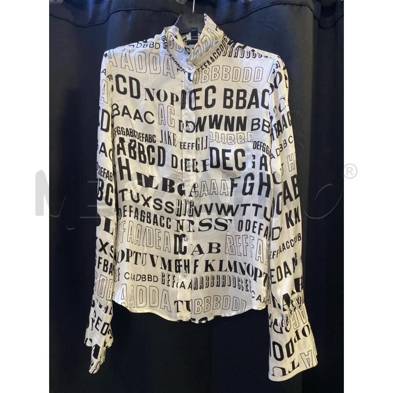 CAMICIA DONNA D&G BEIGE SCRITTE NERE SETA | Mercatino dell'Usato Ciampino 1