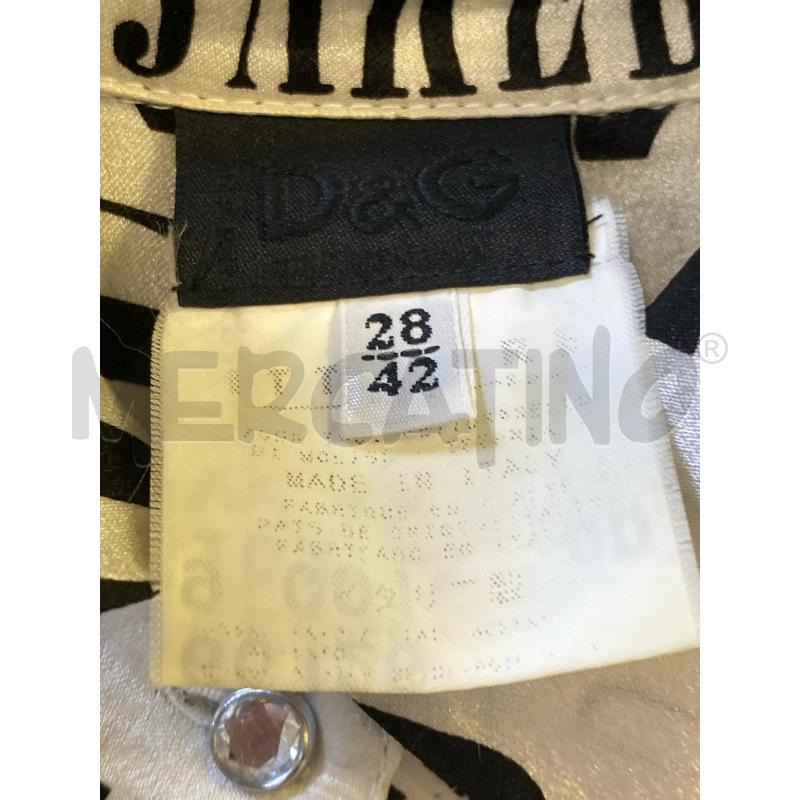 CAMICIA DONNA D&G BEIGE SCRITTE NERE SETA | Mercatino dell'Usato Ciampino 2