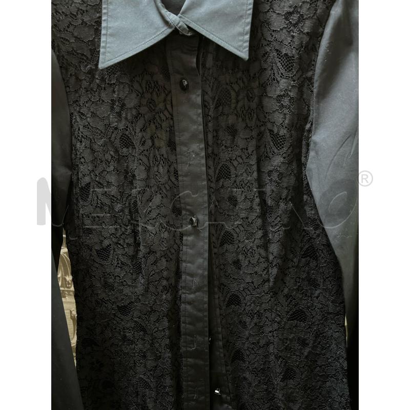 CAMICIA DONNA LUISA SPAGNOLI NERA PIZZO DAVANTI  | Mercatino dell'Usato Ciampino 3