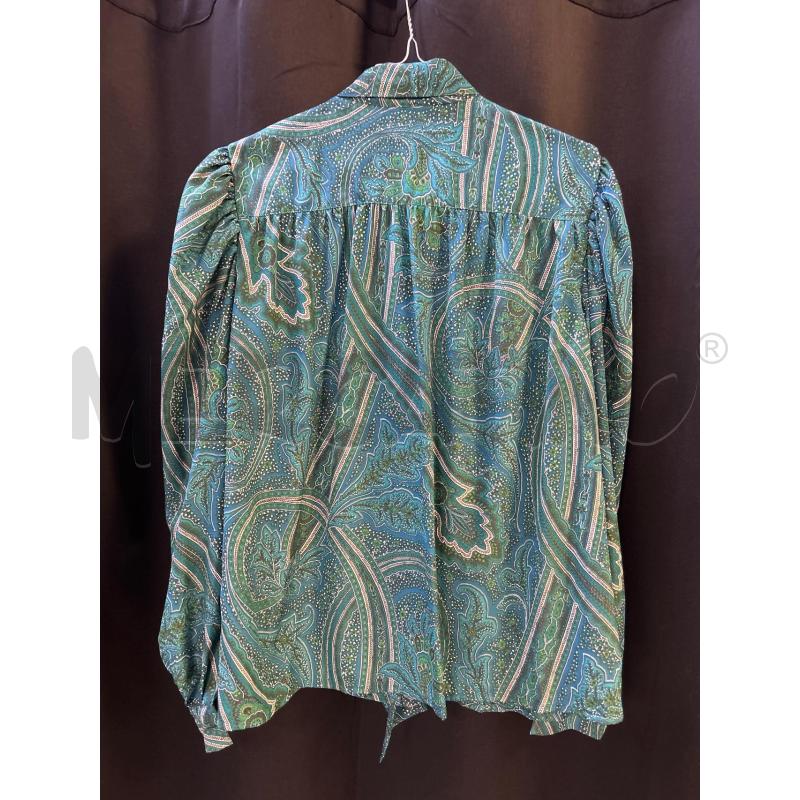 CAMICIA DONNA LUISA SPAGNOLI VINTAGE FANTASIA CELESTE | Mercatino dell'Usato Ciampino 3