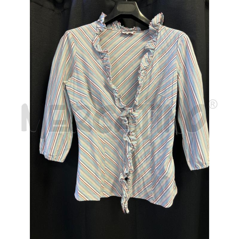CAMICIA DONNA MAX&CO STR CELESTI BIANCHE ROSSE | Mercatino dell'Usato Ciampino 1