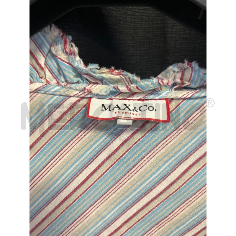 CAMICIA DONNA MAX&CO STR CELESTI BIANCHE ROSSE | Mercatino dell'Usato Ciampino 2