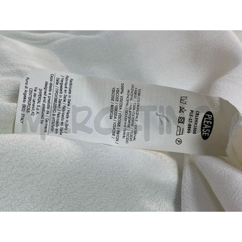 CAMICIA DONNA PLEASE BIANCA  | Mercatino dell'Usato Ciampino 4