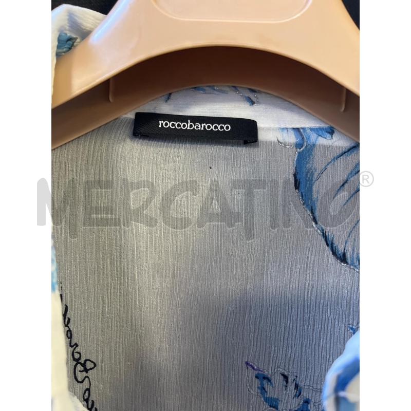 CAMICIA DONNA ROCCOBAROCCO CELESTE FIORI | Mercatino dell'Usato Ciampino 3