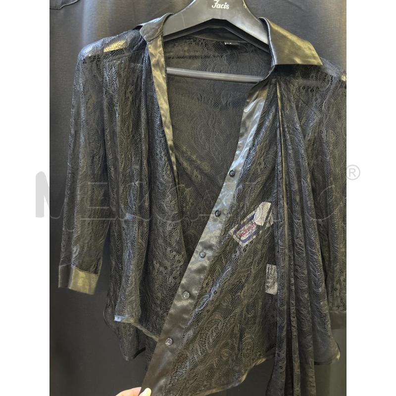 CAMICIA DONNA ROCCO BAROCCO NERA PIZZO | Mercatino dell'Usato Ciampino 3