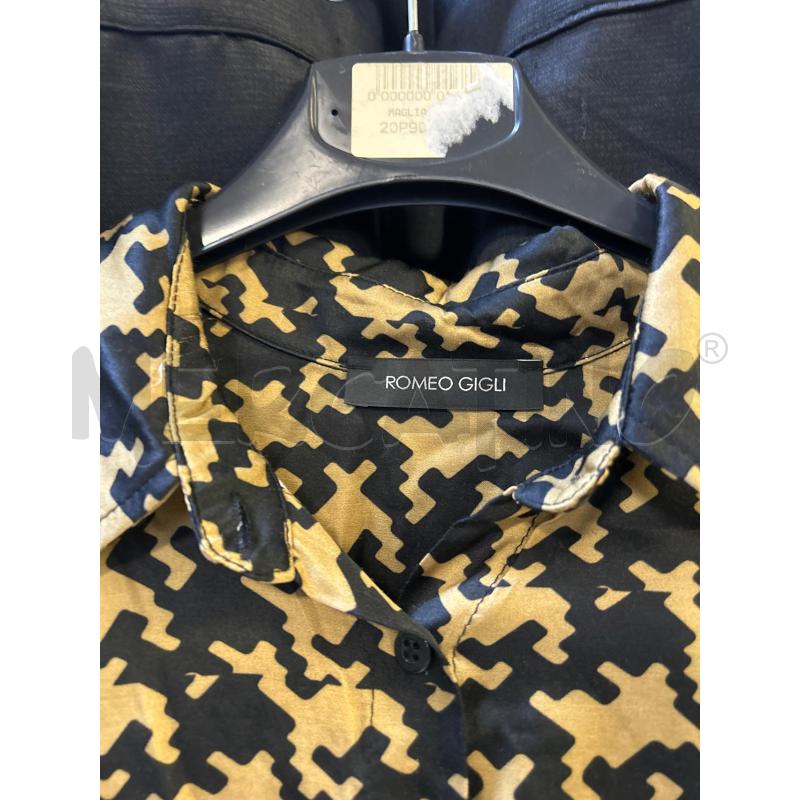 CAMICIA DONNA ROMEO GIGLI BEIGE FANT NERA | Mercatino dell'Usato Ciampino 2