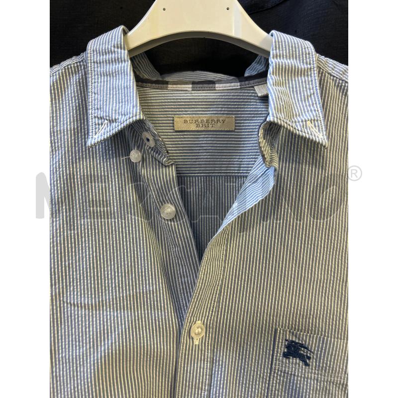 CAMICIA UOMO BURBERRY CELESTE STR BIANCHE  | Mercatino dell'Usato Ciampino 2