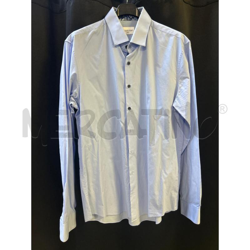 CAMICIA UOMO CALVIN KLEIN CELESTE  | Mercatino dell'Usato Ciampino 1