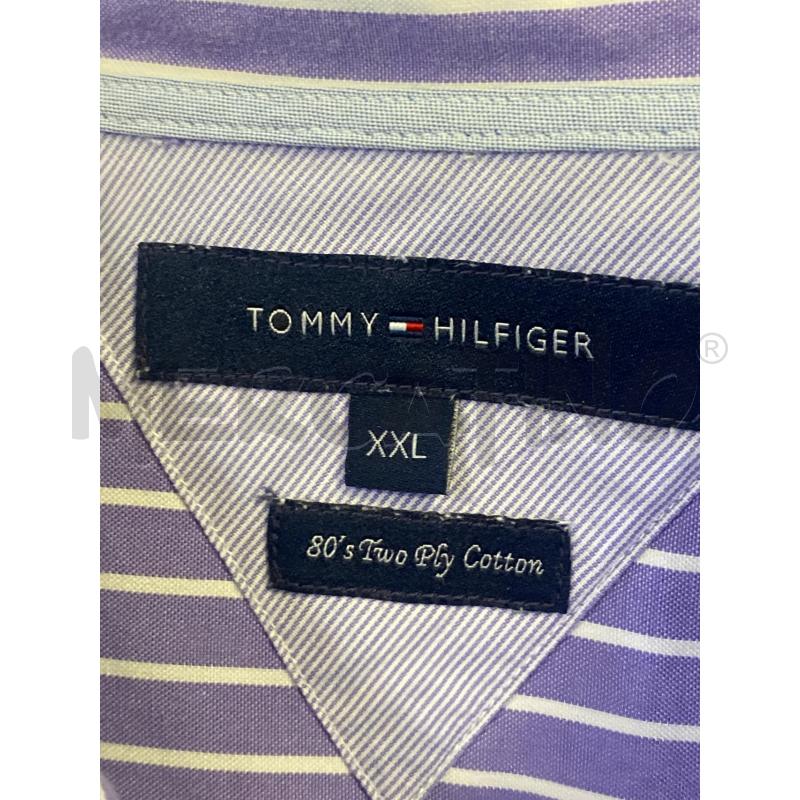 CAMICIA UOMO TOMMY HILFIGER CELESTE RIGHE | Mercatino dell'Usato Ciampino 2