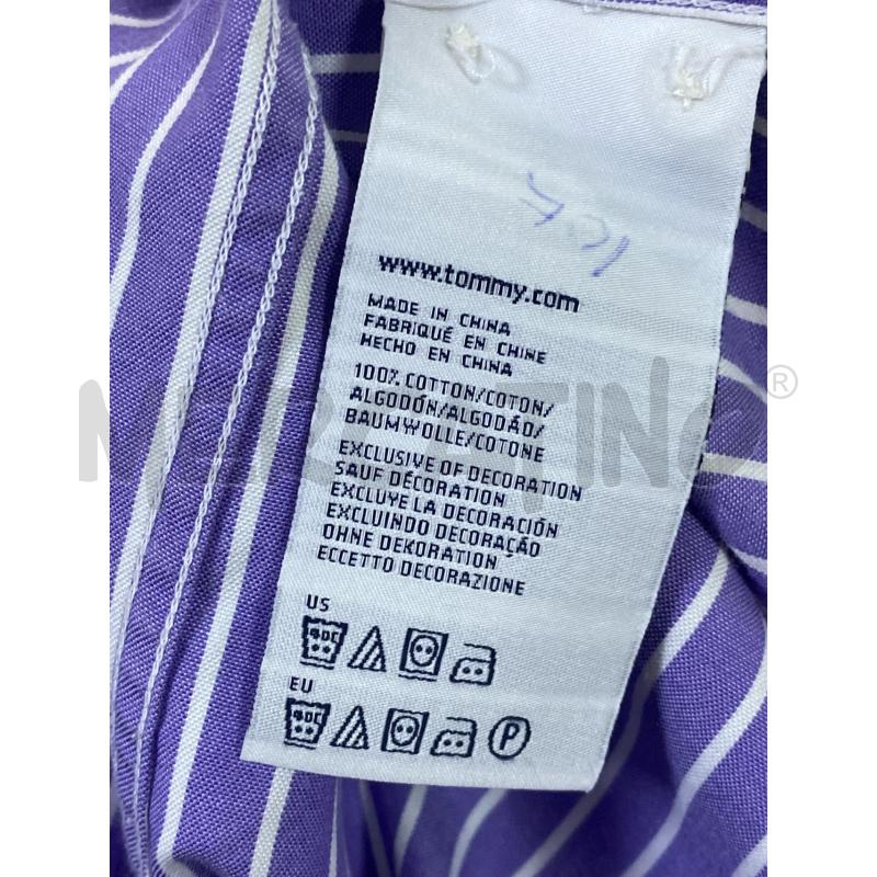 CAMICIA UOMO TOMMY HILFIGER CELESTE RIGHE | Mercatino dell'Usato Ciampino 4