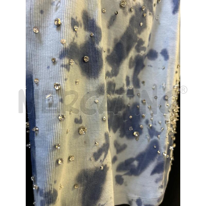CANOTTA DONNA DES PHEMMES CELESTE MACCHE BLU BRILLANTINI | Mercatino dell'Usato Ciampino 3