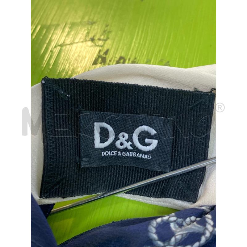 CANOTTA DONNA D&G SETA BLU ANCORE | Mercatino dell'Usato Ciampino 3