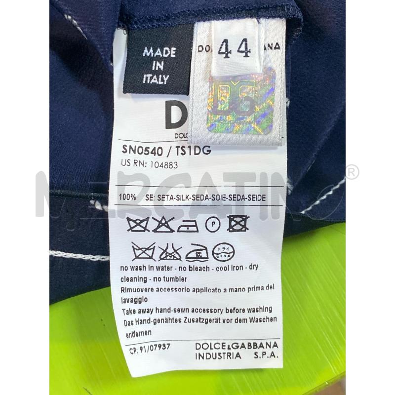 CANOTTA DONNA D&G SETA BLU ANCORE | Mercatino dell'Usato Ciampino 4