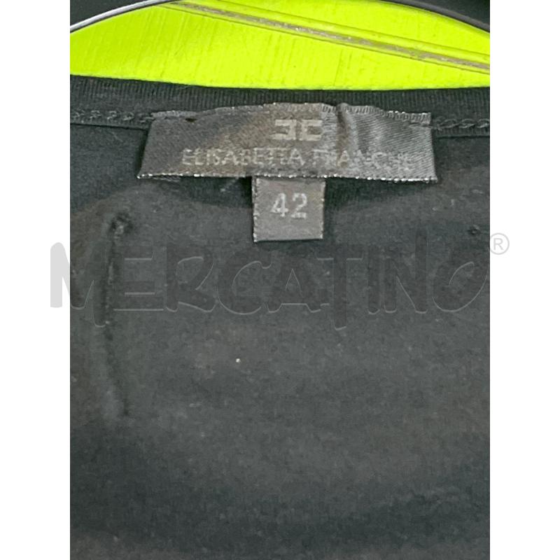 CANOTTA DONNA ELISABETTA FRANCHI NERA DAVANTI BLU RASO | Mercatino dell'Usato Ciampino 4