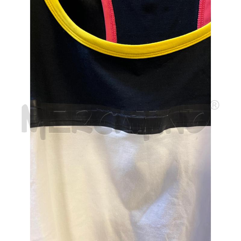 CANOTTA DONNA FENDI BIANCA SOPRA NERA STR GIALLA ROSA | Mercatino dell'Usato Ciampino 2