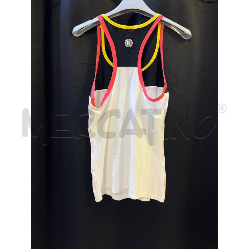 CANOTTA DONNA FENDI BIANCA SOPRA NERA STR GIALLA ROSA | Mercatino dell'Usato Ciampino 4